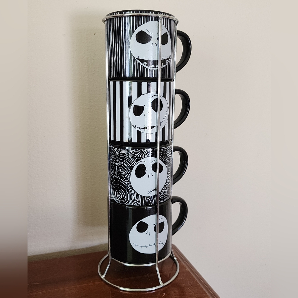 Disney Black and White Nightmare Before Christmas Mugs - Picture 2 of 4